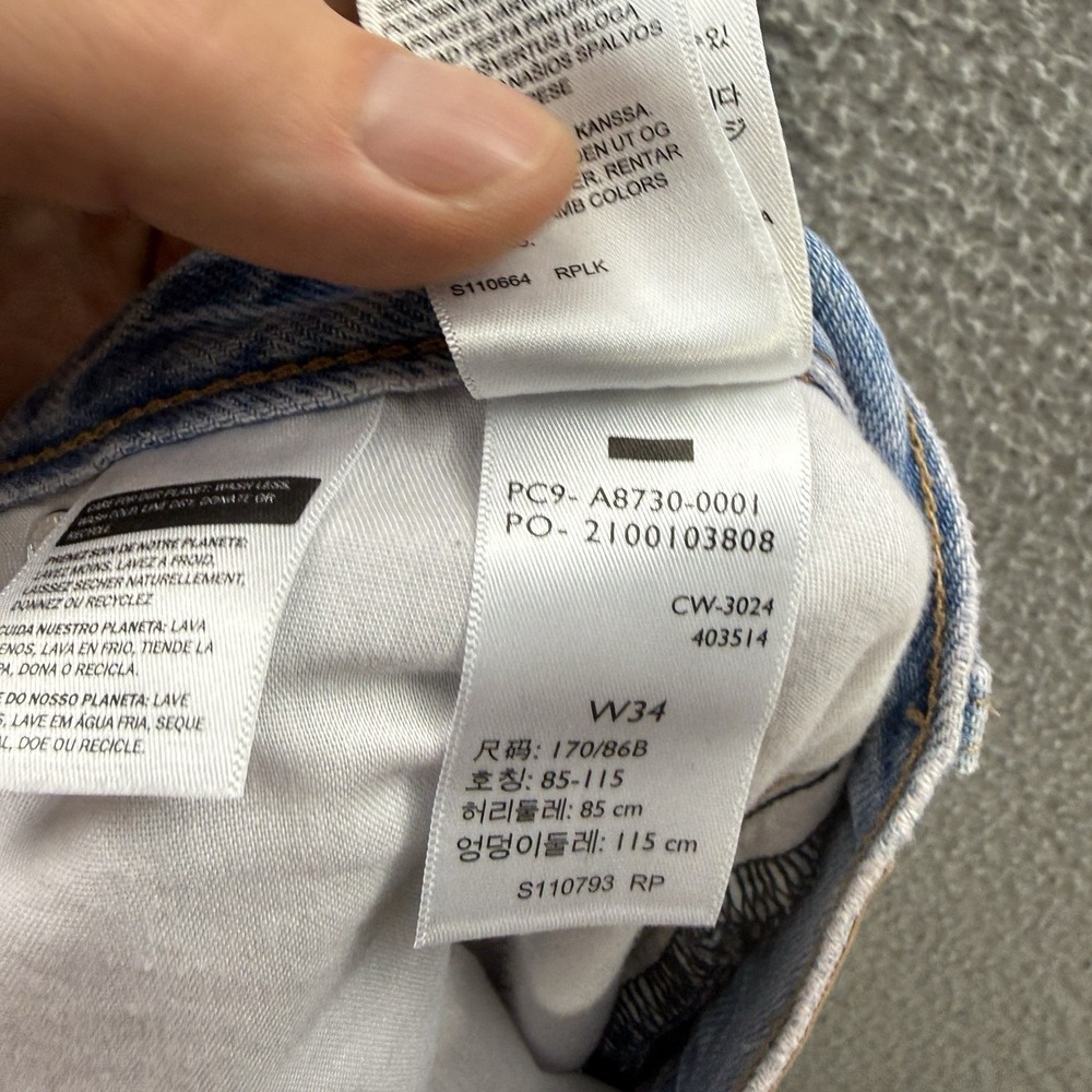 Levis Skirt Womens 34 Fits 38 Blue Denim Fit & Flare Seamed Midi Casual NEW - Picture 10 of 12